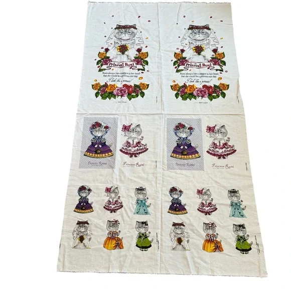 Vintage Style Rumi Cat Quilting Fabric Princess Korea Jaesun NessHome - Picture 1 of 5